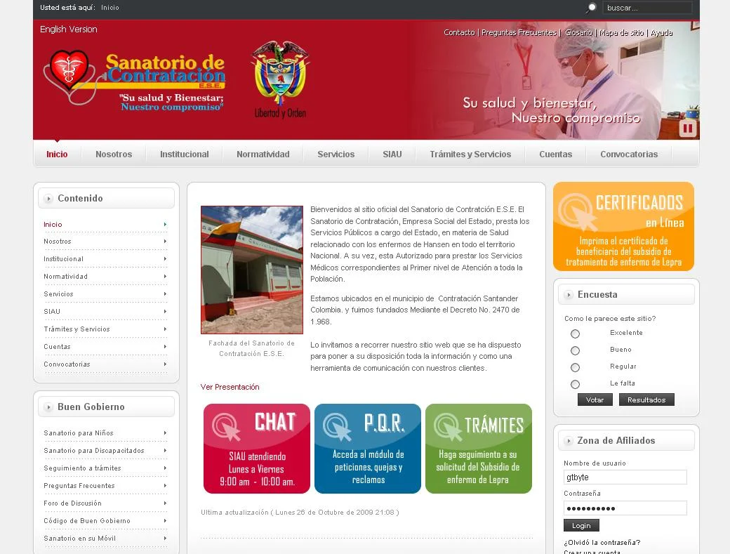 Miniatura del proyecto Sanatorio de contratación E.S.E.